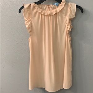 Antonio Melani pale pink ruffle blouse